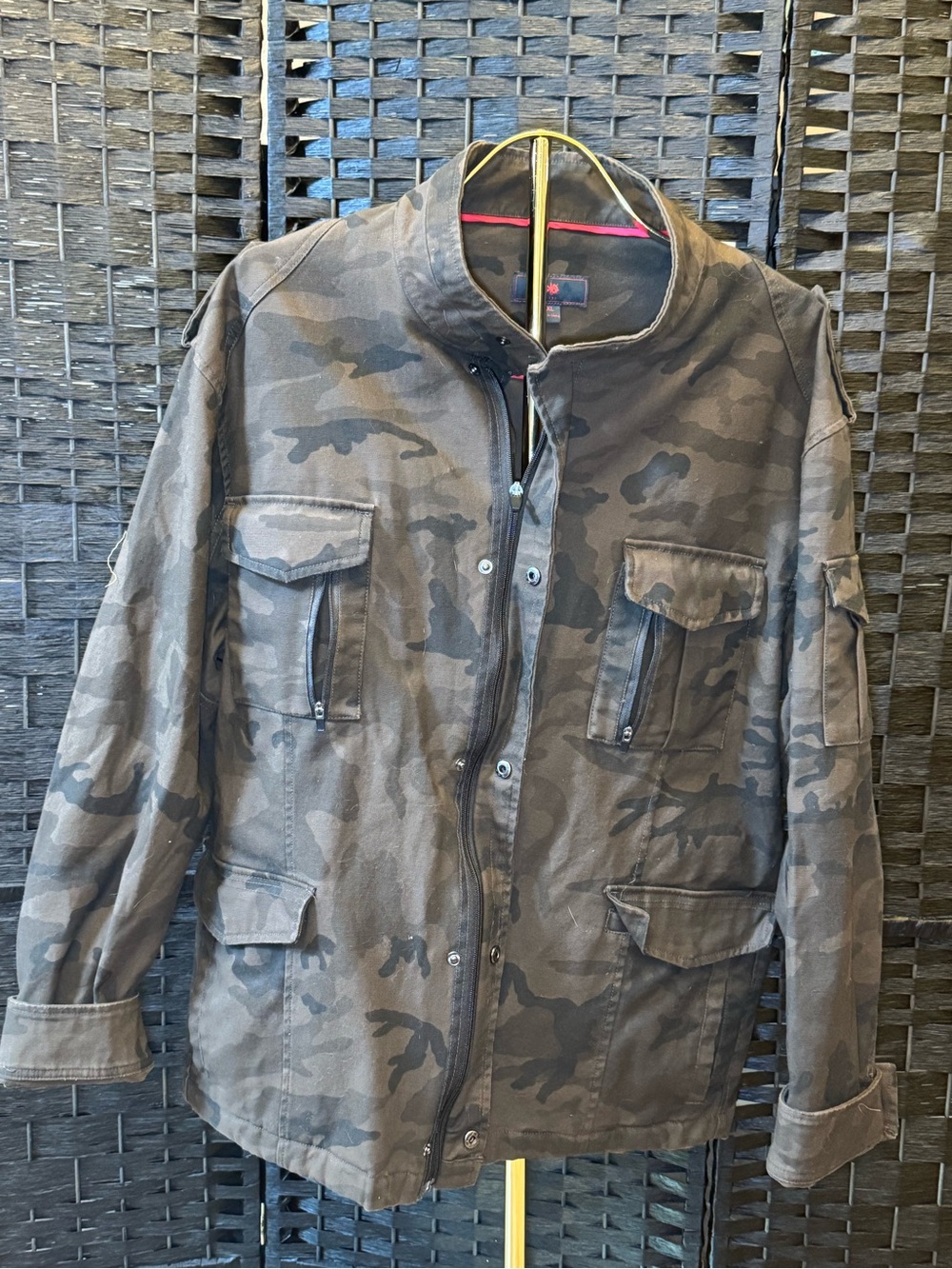 Egara Men's Camouflage Field Jacket - Olive Camo